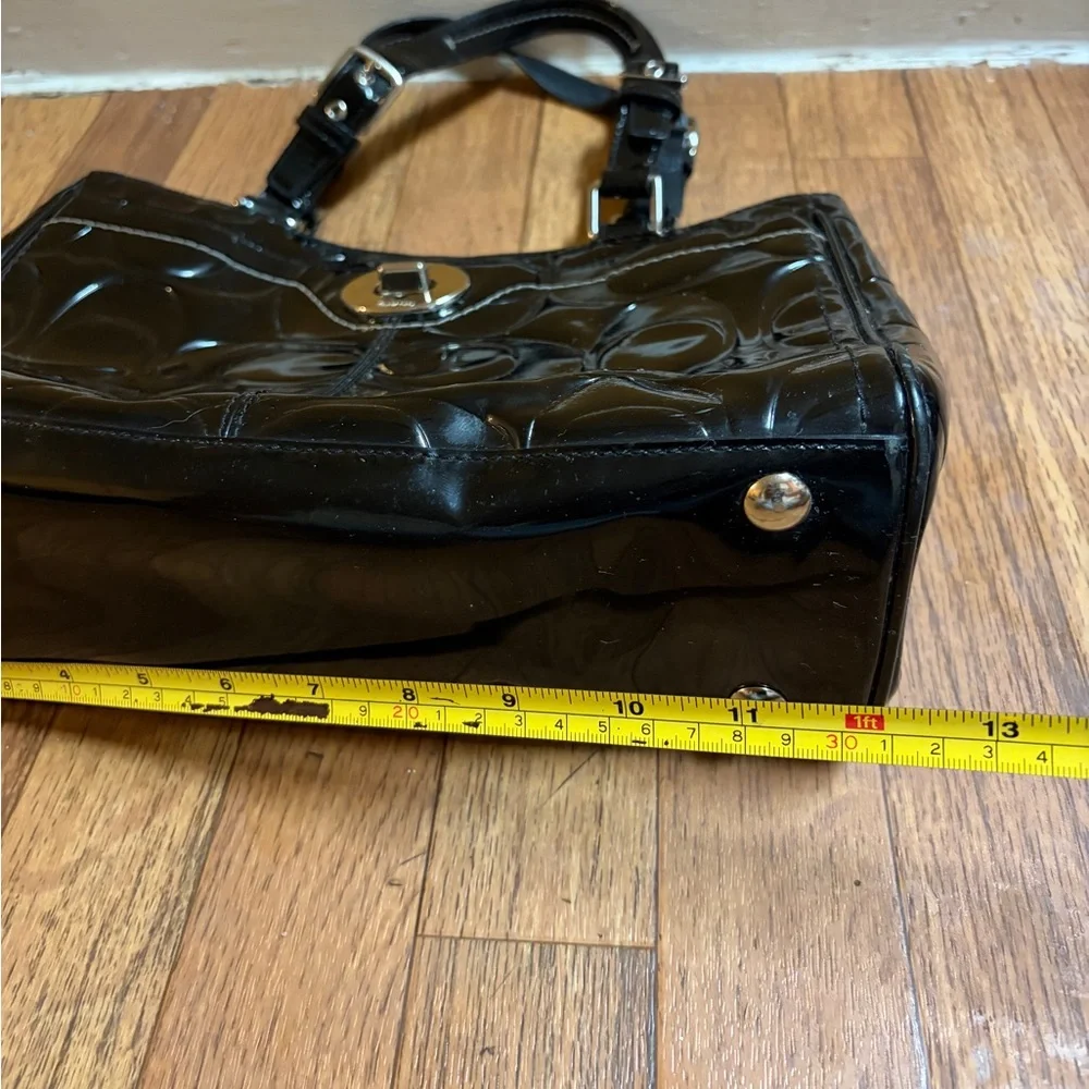 Coach Black Patent Leather Shoulder Bag
